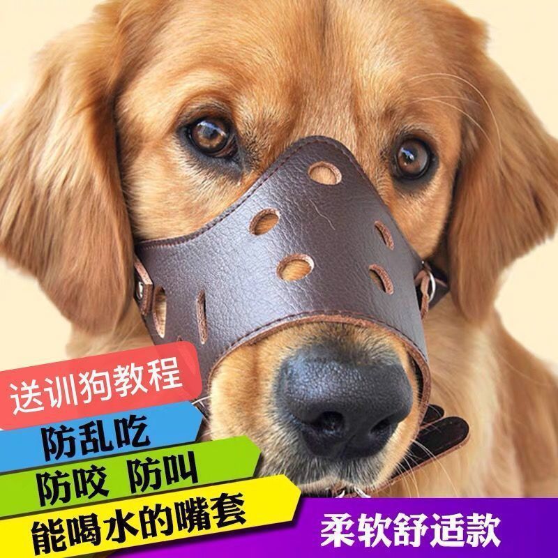 狗狗嘴套狗口罩金毛萨摩马小中大
