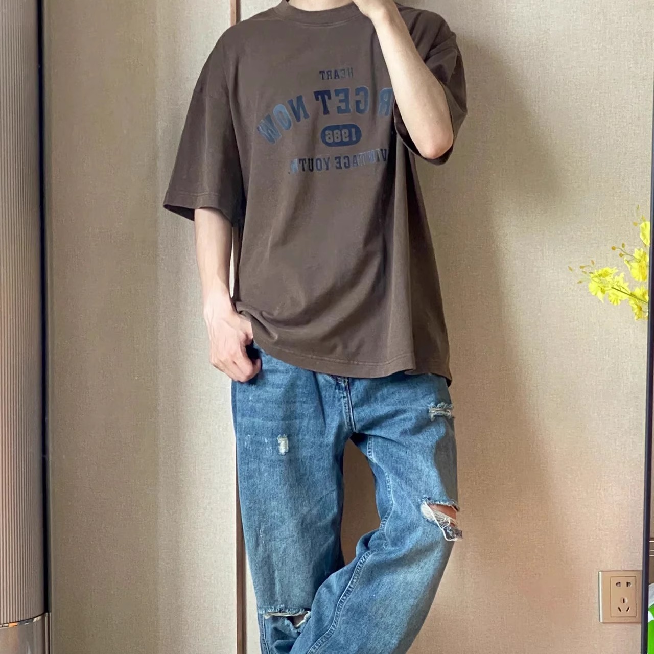 衣服男2025新款爆款休闲套装男生短袖t恤夏装搭配一整套搭配男裤