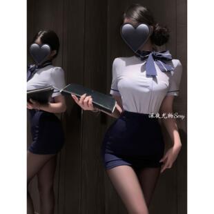 情趣制服OL女秘书cosplay角色扮演办公室老师空姐包臀短裙可外穿