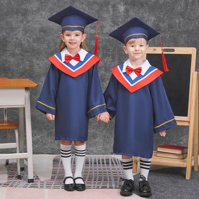 2024新款儿童博士服毕业礼服幼儿园学士服小学幼稚园毕业袍演出服