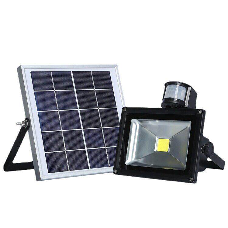 LED投光灯太阳能人体感应户外led投光灯庭院灯10W20W30W