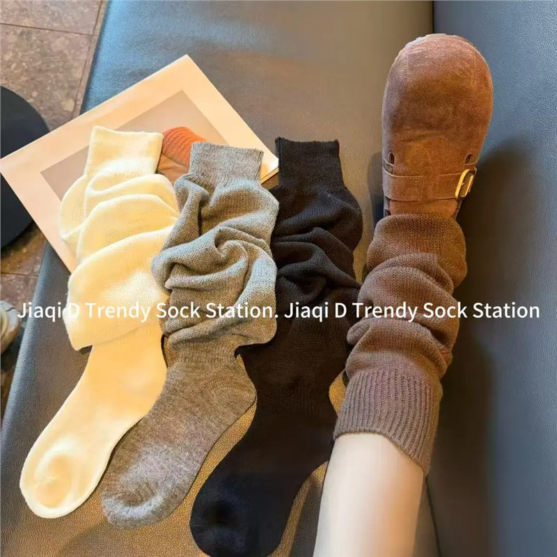 欧货秋冬两穿配雪地靴美腿长筒袜