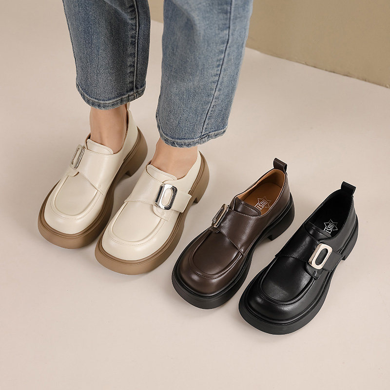 大东女鞋小皮鞋2026春季新款女单鞋时尚法式乐福鞋英伦风粗跟软底,女鞋,乐福鞋（豆豆鞋）,淘宝优惠券,粉丝福利购,淘宝优惠卷