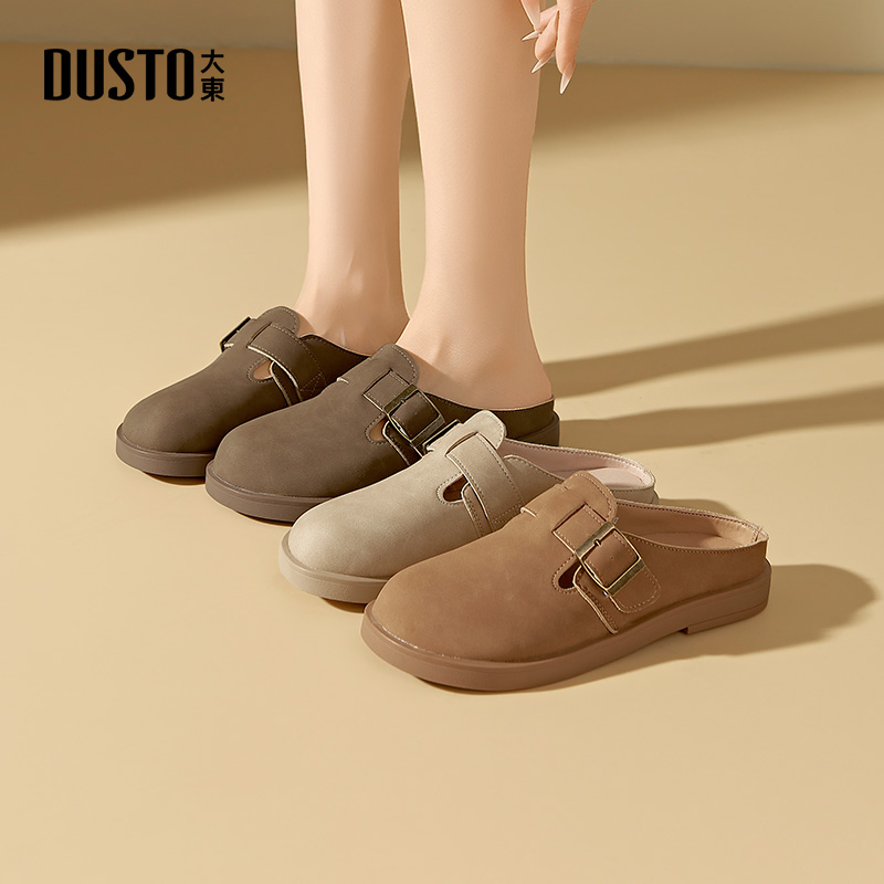 大东穆勒鞋时尚方跟低跟百搭圆头