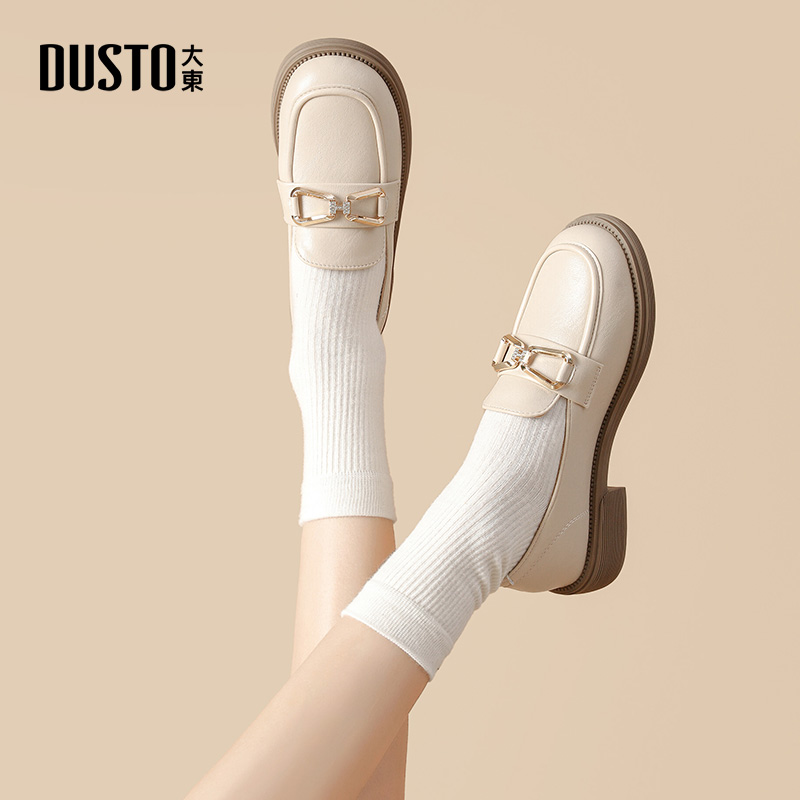 大东休闲平底女单鞋时尚乐福鞋