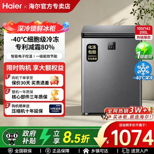 海尔冰柜小型家商两用冷藏冷冻柜