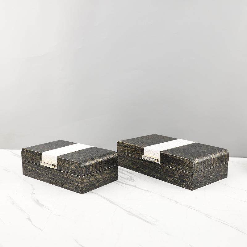 北欧创意高端复古木质皮革首饰收纳盒置物盒卧室衣帽间家居装饰品,收纳整理,首饰盒,淘宝优惠券,粉丝福利购,淘宝优惠卷