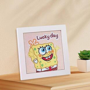 海绵宝宝儿童钻石画手工点钻画派大星钻石贴画益智玩具