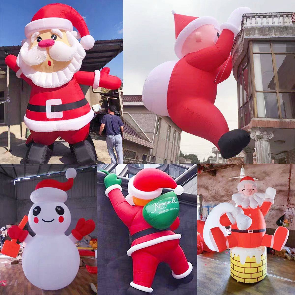 充气圣诞老人树拱门卡通