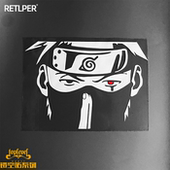 TLP镂空车贴 火影忍者卡卡西写轮眼红眼汽车后风挡玻璃贴防水