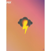 摩托玻璃漆面 TLP反光车贴 闪电 云朵中 平面防水贴纸 心情切片