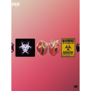 核辐射生化危机保护伞心脏泄露标志危险勿靠近警示贴 TLP反光车贴