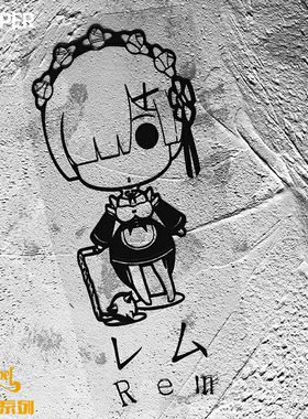 TLP镂空车贴 Re从零开始的异世界生活雷姆Rem流星锤