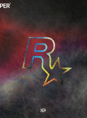 TLP镂空车贴 R星Rockstar Games镭射闪点变色霓虹防水GT Auto贴纸