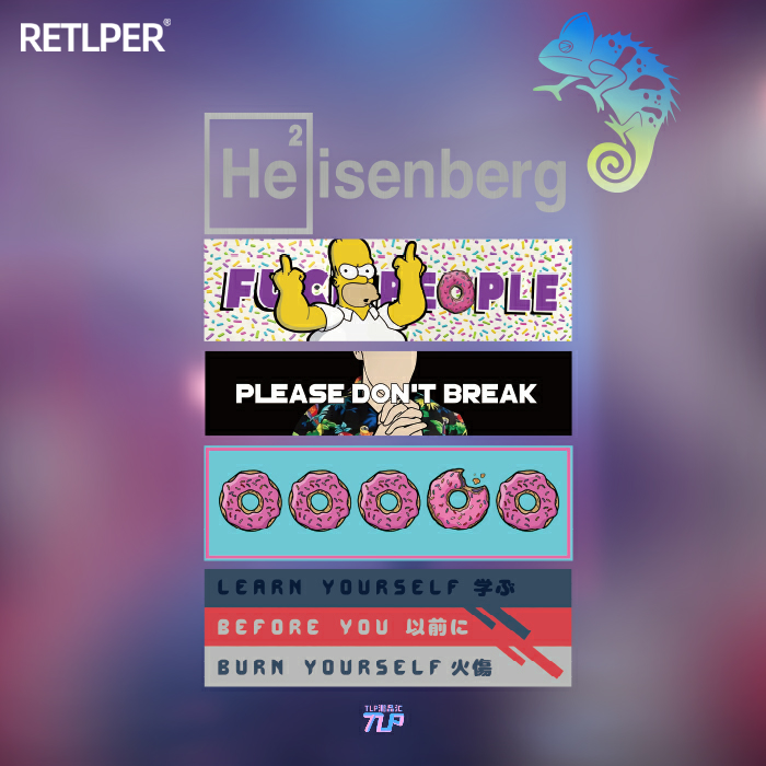 tlp套贴变色龙辛普森贴纸