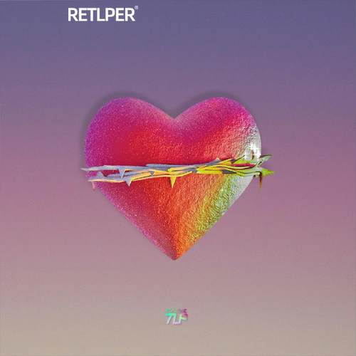 TLP反光贴荆棘环绕的心脏爱心