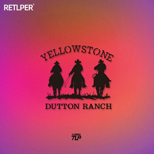 TLP镂空车贴 黄石Yellowstone达顿Dutton牛仔牧场 美剧迷车门贴纸