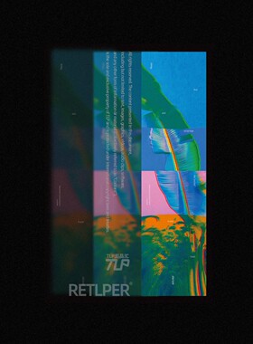 RETLPER反光车贴 原创 时空交错 芭蕉叶fade 找寻锚点 汽摩贴纸