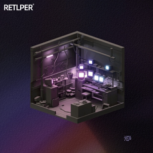 TLP反光车贴 3D立体感赛博朋克科幻房间防水平面贴纸 白日梦系列