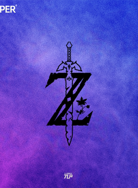 TLP镂空车贴 塞尔达传说荒野之息logo标志Zelda NS游戏贴纸