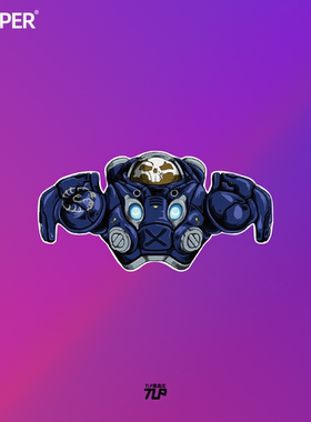 TLP反光车贴 星际争霸StarCraft雷诺泰凯斯人族机枪兵骷髅面具贴