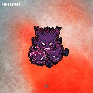 TLP反光车贴 动漫贴纸 宠物小精灵宝可梦耿鬼鬼斯通