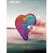 心 互嵌 糖果渐变色涂鸦桃心爱心防水平面贴纸 原创 TLP反光车贴