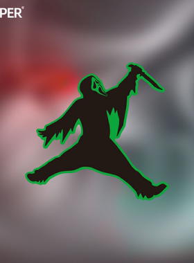 TLP反光车贴 惊声尖叫惊声尖笑Scream面具杀手搞怪NBA灌篮姿势贴