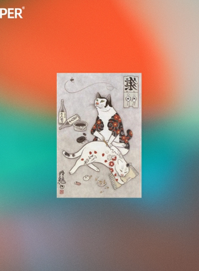 TLP反光车贴 日式纹身猫咪主子刺青Monmon Cats防水无痕贴