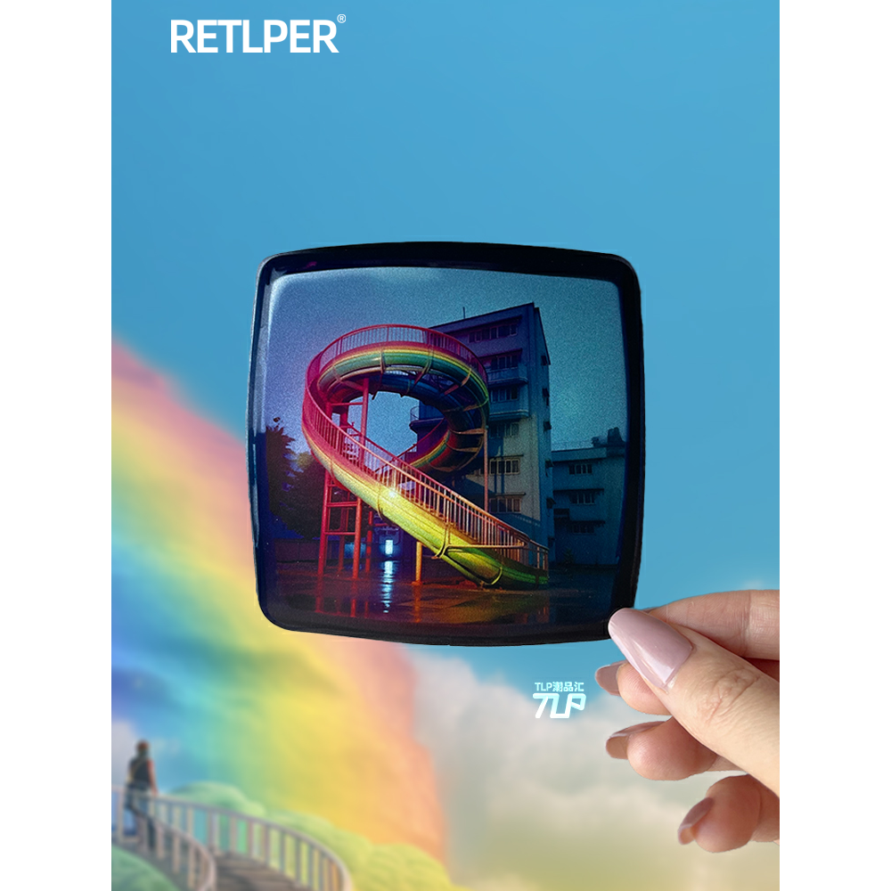 TLP反光车贴原创彩虹滑梯梦核