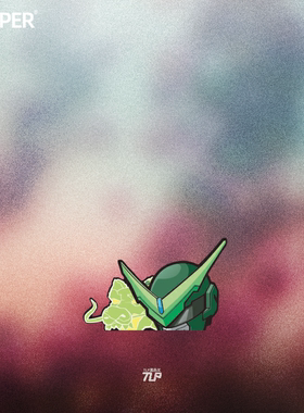 TLP反光车贴 守望先锋ow岛田源氏和呆龙前挡风玻璃贴