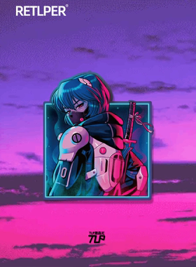 TLP反光贴 朋克绫波丽EVA0号机 平面平板笔记本遮盖装饰 防水贴纸