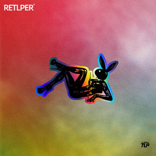 TLP镭射车贴 皮衣兔公子sm束缚胶高跟美女变色小清新防水贴纸