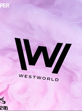 TLP镂空车贴 西部世界logo标志westworld美剧科幻AI机器人英文贴
