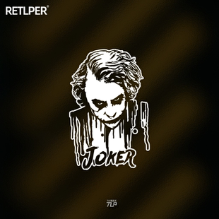 TLP镂空车贴 DC蝙蝠侠小丑JOKER电影希斯莱杰防水车门贴纸
