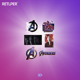 TLP套贴 复联4终局之战Avengers黑寡妇雷神美队钢铁侠初代英雄贴