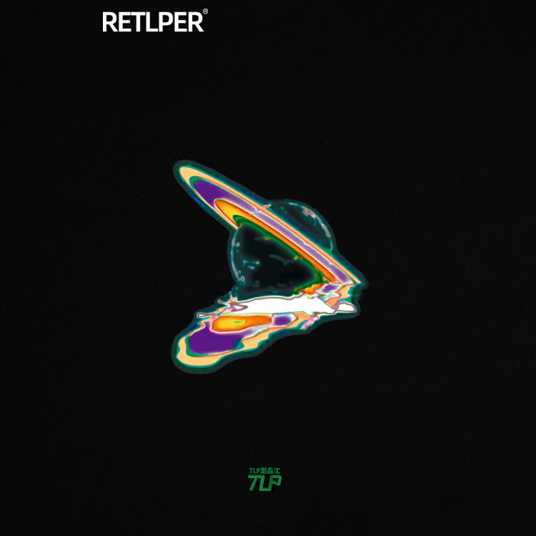 TLP反光贴迷幻风躺在银河中仰