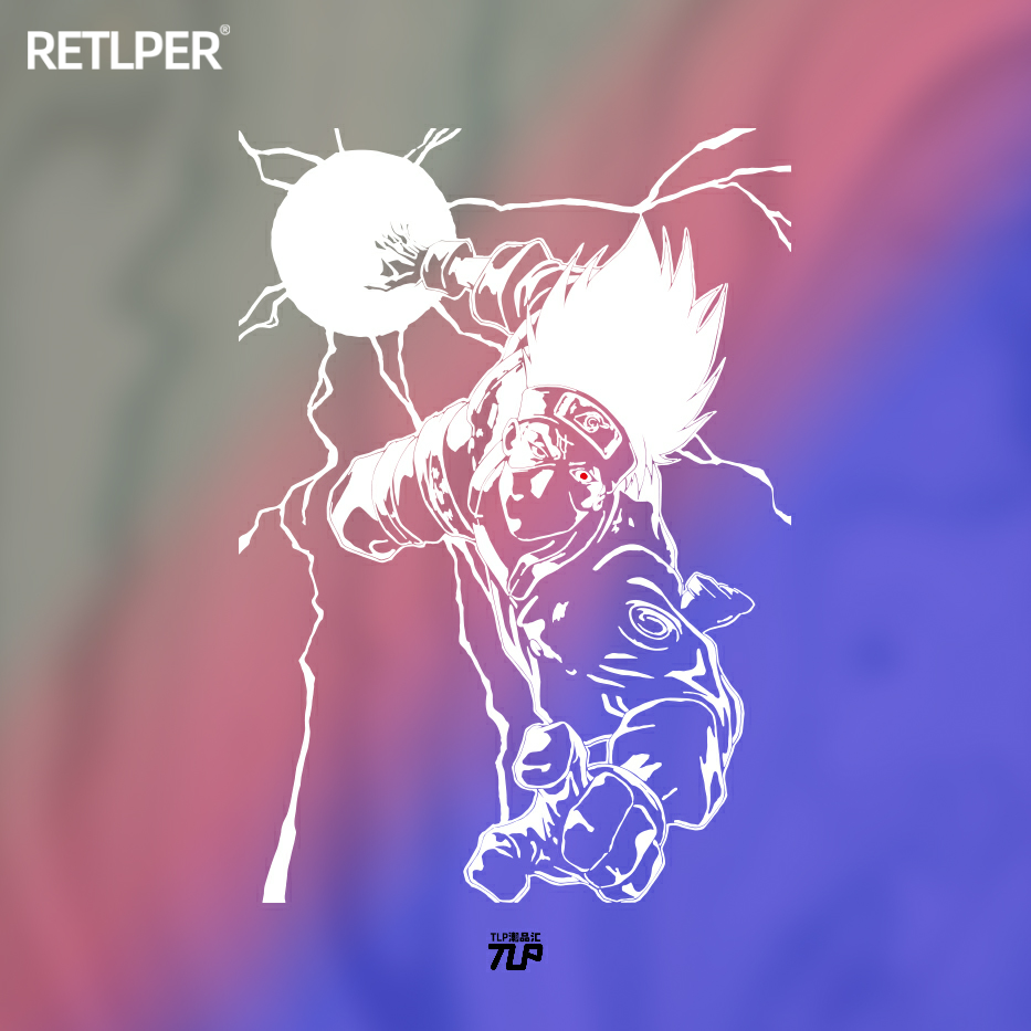 TLP镂空车贴火影忍者西写轮千鸟