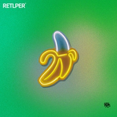 TLP反光车贴 香蕉霓虹灯效果美食水果电动车平面贴纸 心情切片