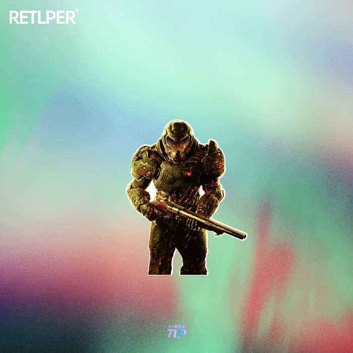 毁灭战士游戏防水反光车贴