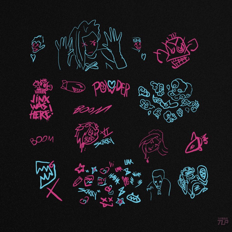 贴纸原创小爆爆涂鸦jinX