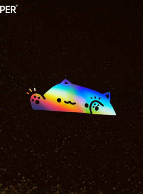 TLP镂空车贴 bongo猫可爱猫咪主子动物宠物车身玻璃贴纸