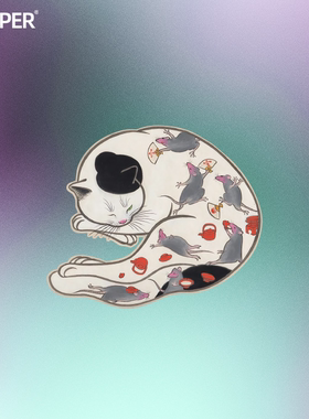 TLP反光车贴 日式纹身猫鼠歌舞伎Monmon Cats防水无痕装饰贴