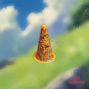 平面防水汽摩贴纸 涂鸦黄色路障立墩立体感 RETLPER反光贴纸 原创