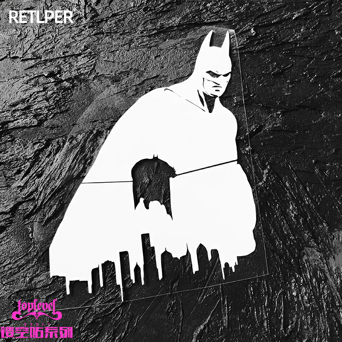 贴纸车身贴蝙蝠侠镂空前挡风车贴