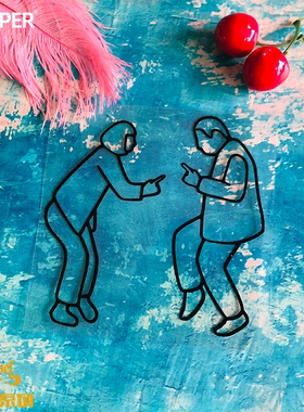 TLP镂空车贴 昆汀电影低俗小说Pulp Fiction文森特米娅尬舞贴纸