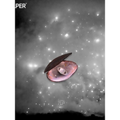 宇宙星球珍珠 贝壳中 立体感汽摩防水平面贴纸 原创 TLP反光车贴