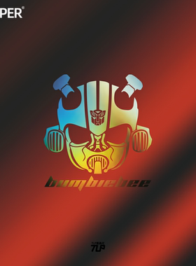 TLP镂空车贴 变形金刚大黄蜂头像Bumblebee大众甲壳虫造型贴纸
