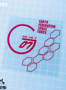 TLP镂空车贴 高达RX-78-7 EFSF地球联邦宇宙部队日漫防水玻璃贴纸