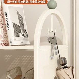 大容量鞋架c多层家庭入口玄关锻铁储物架入口门鞋柜储物柜集成壁